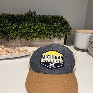 Michigan Wolverines Cap with Brown Brim